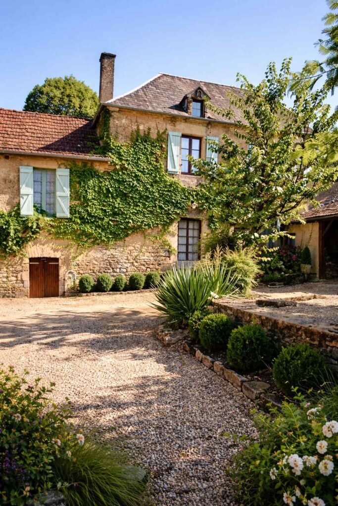 fachada de casita pequeña de piedra